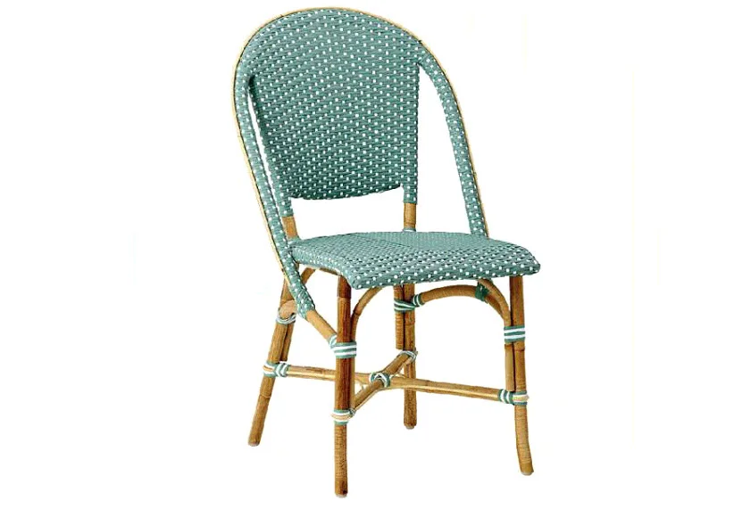 Samui Side Bistro Dining Chair - Salvie Green with White Dots