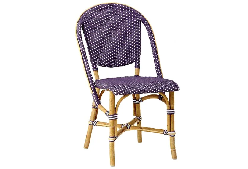 Samui Side Bistro Dining Chair - Plum with White Dots