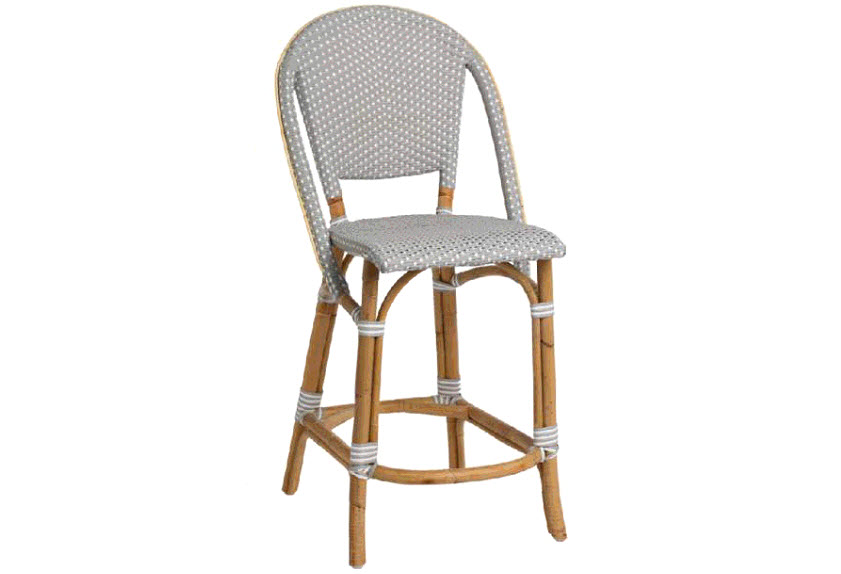 Samui Counter Stool - Grey with White Dots