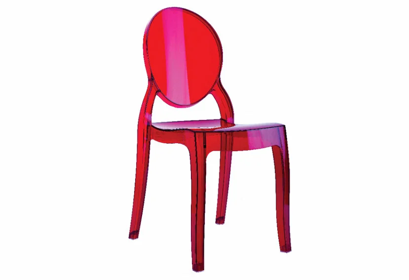 Baby Elizabeth Kids Chair in Transparent Red