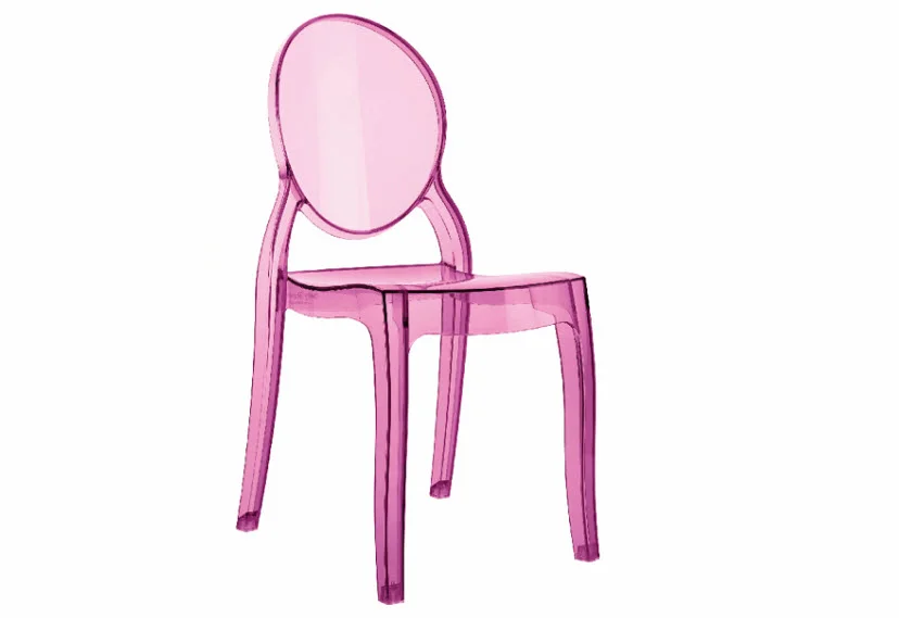 Baby Elizabeth Kids Chair in Transparent Pink