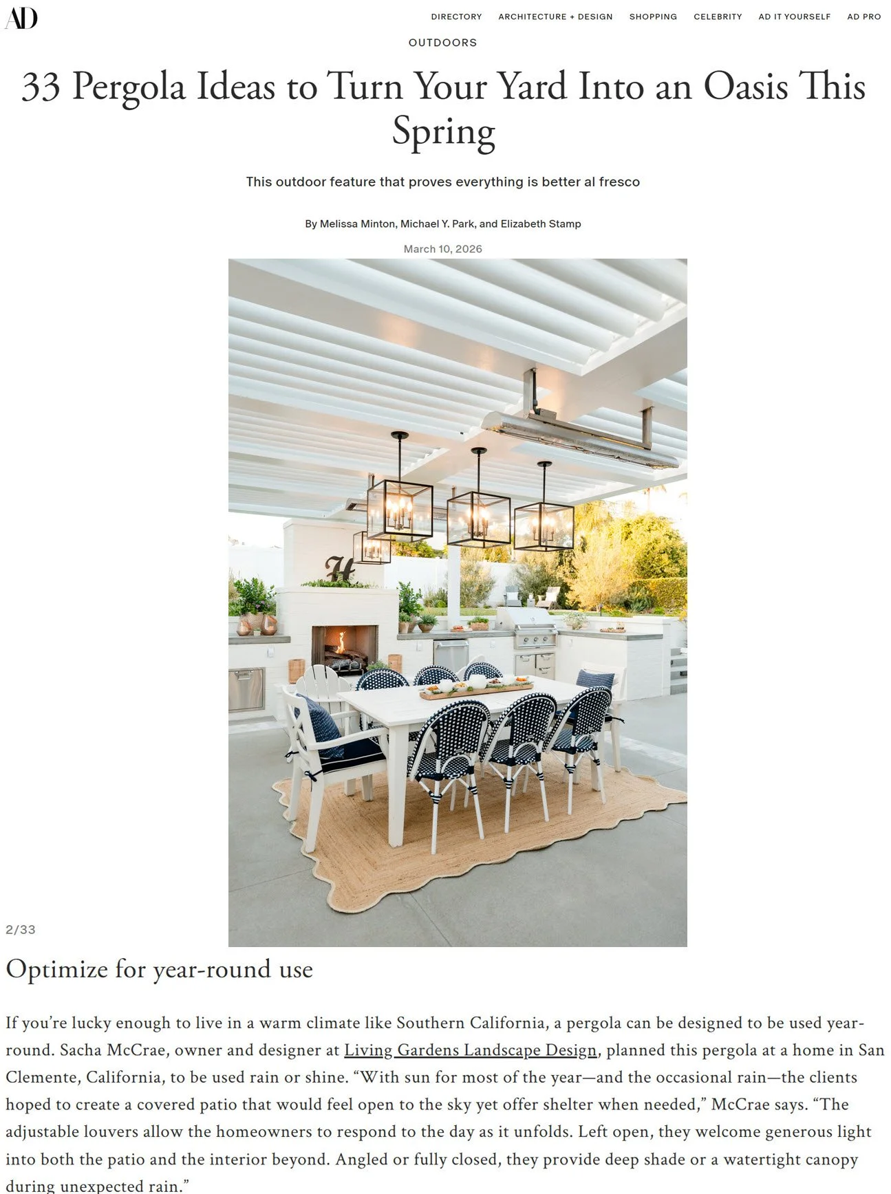 Architectural Digest feature