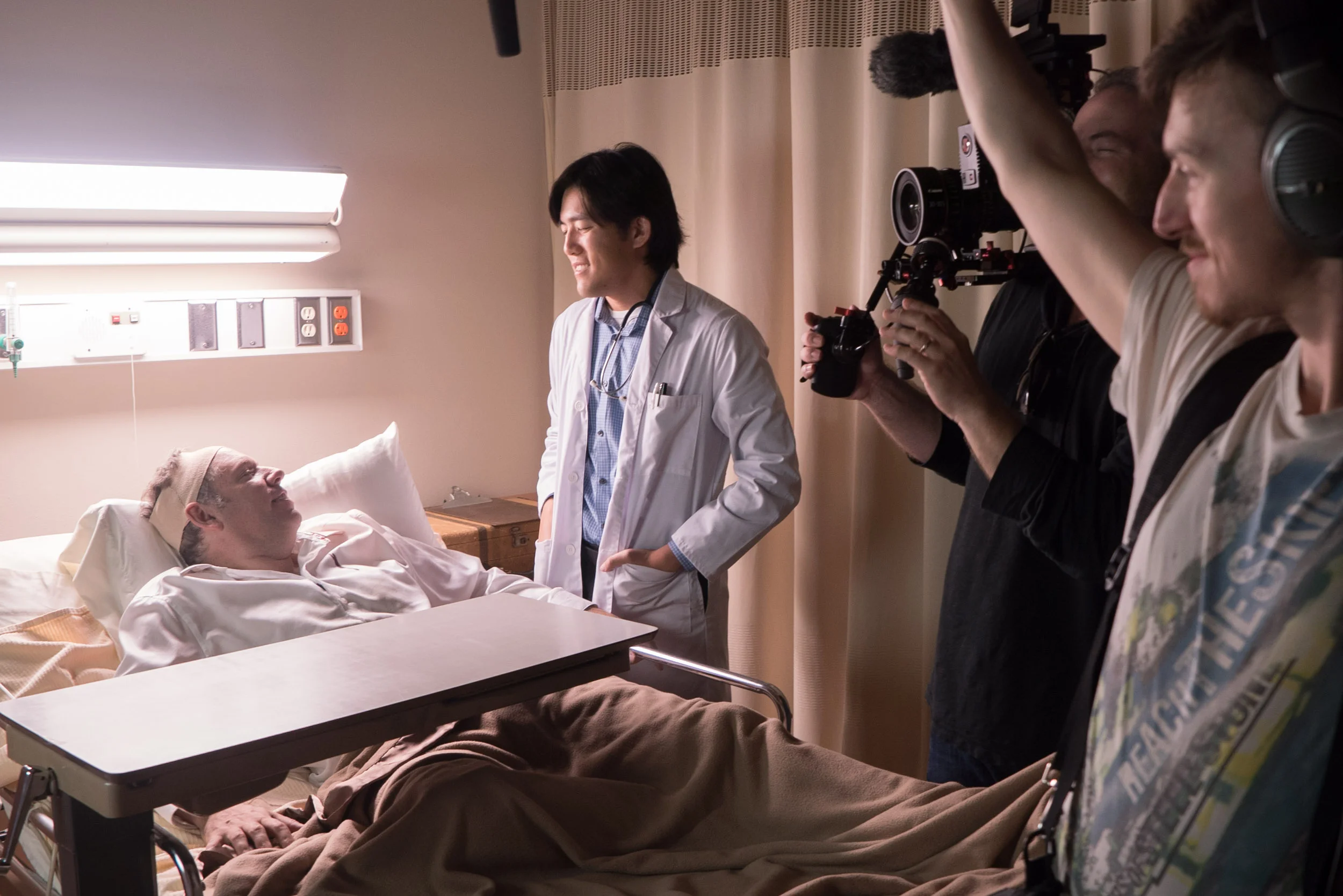 Serge as Jacque waking up in the hospital