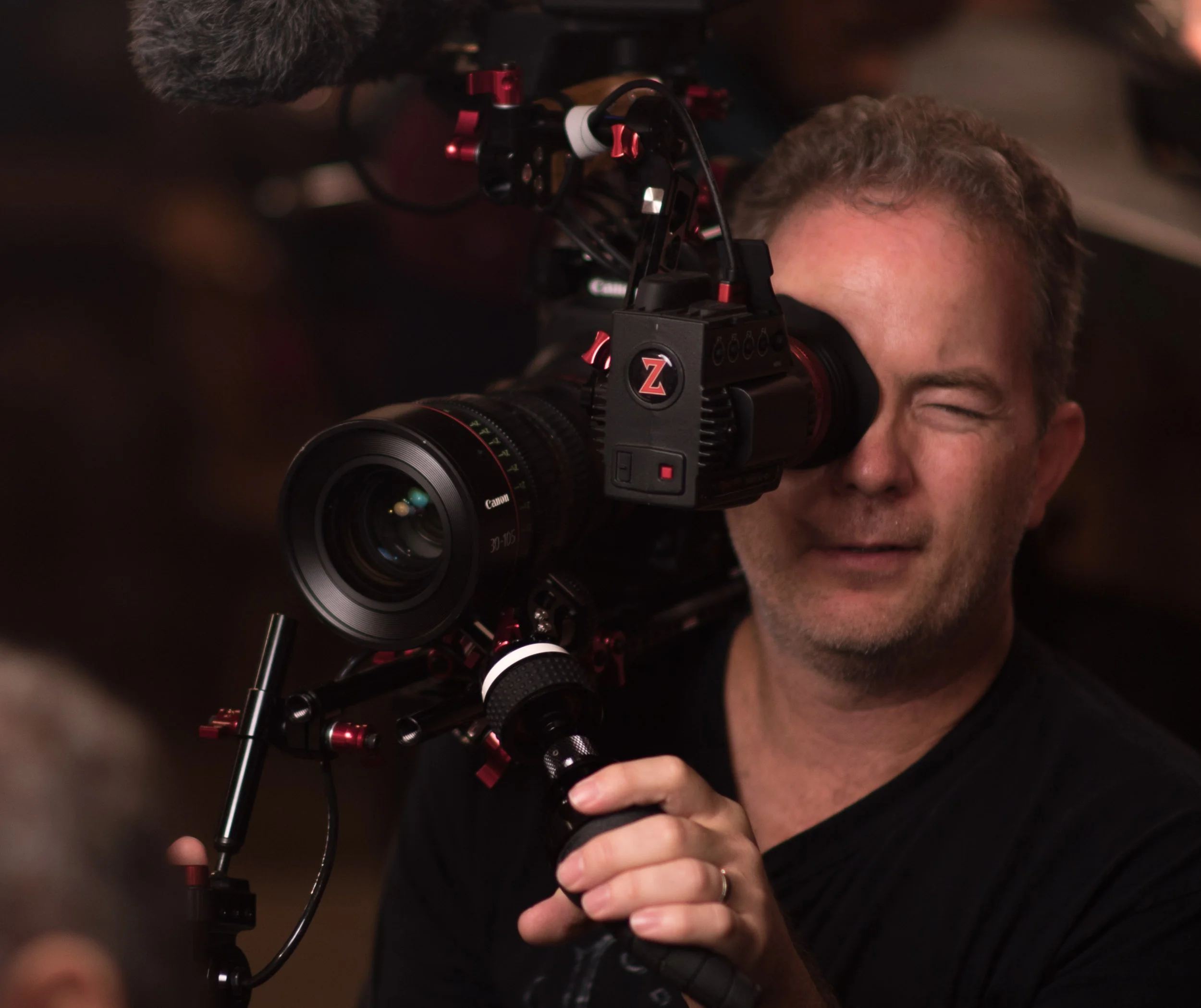 C300 Mark II with modified Zacuto Recoil Rig and Gratical.