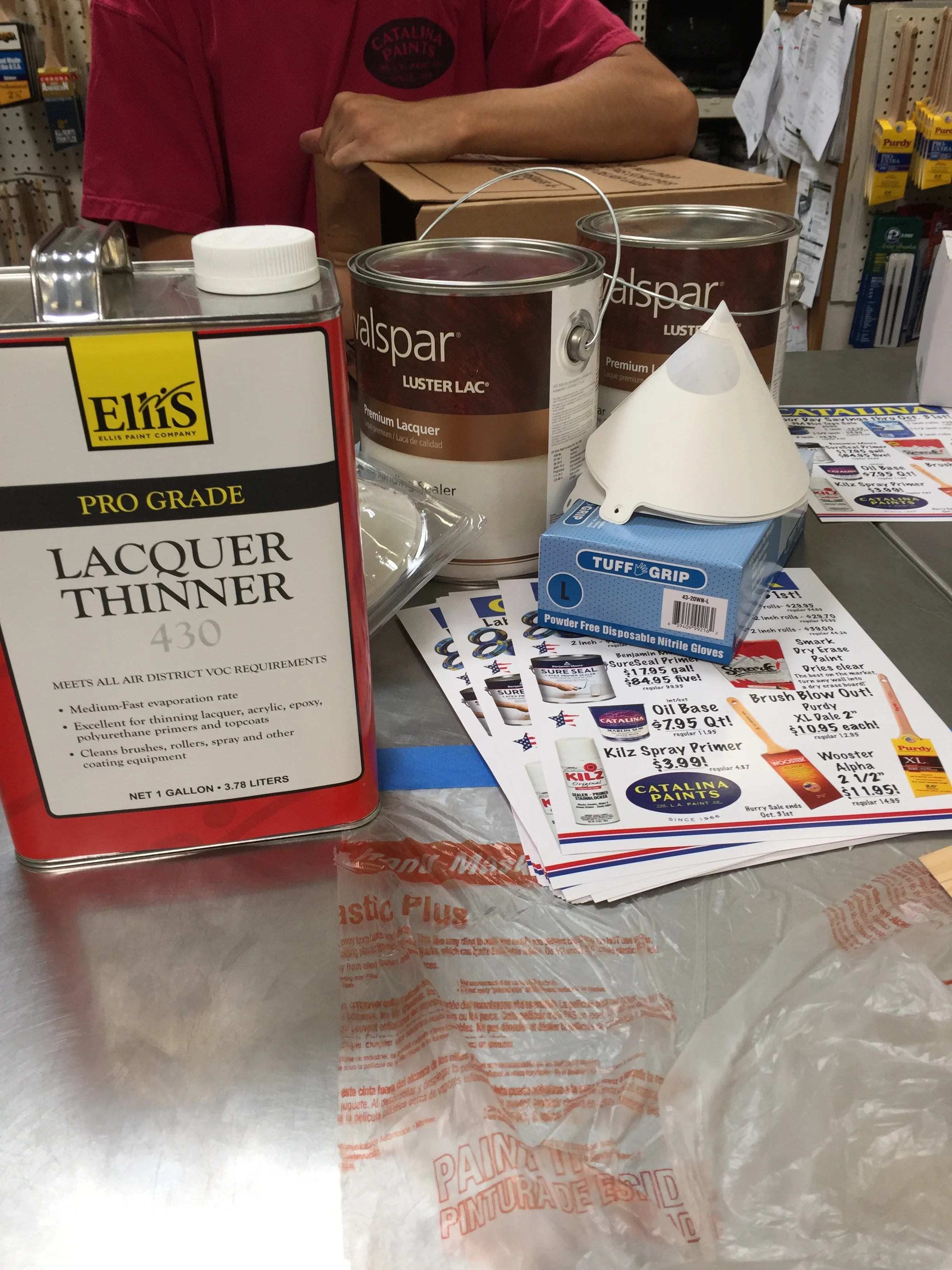 Finishing supplies for the wood trims.