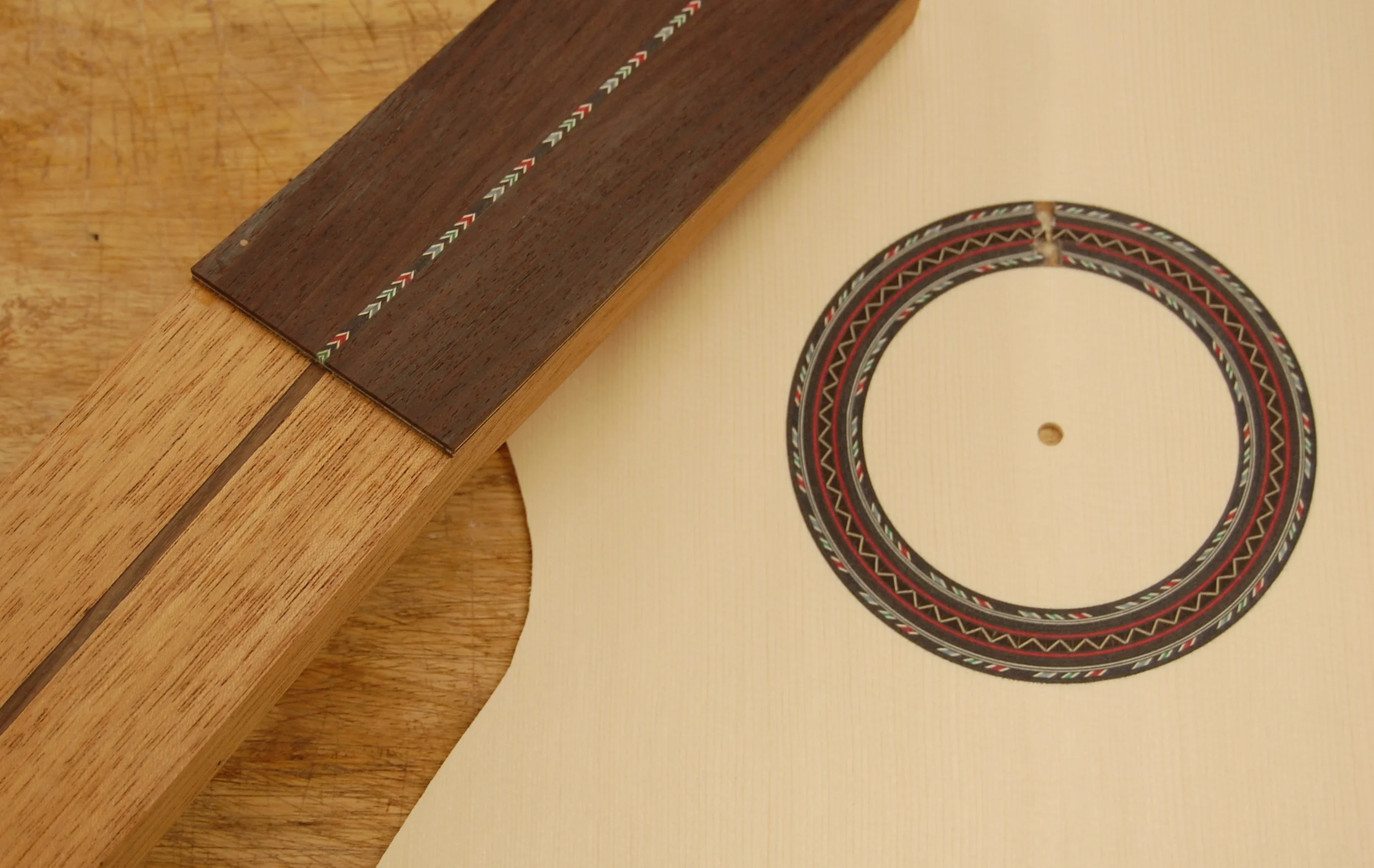 Classical guitar under construction