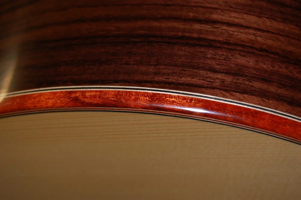 Bloodwood binding/purfling detail