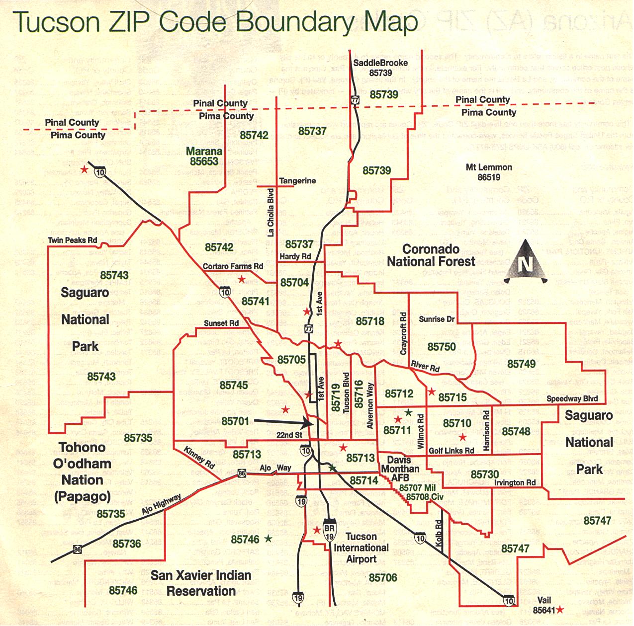 Zip Code Map Tucson Az House/Farm Call Info & Service Areas — Prickly Pear Holistic 