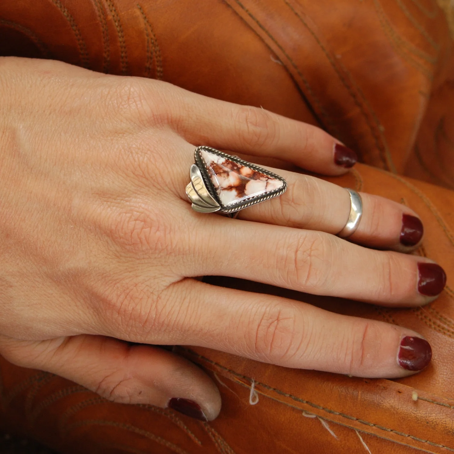 Red Matrix Ring Sz 5 3 4 Meg Girard Jewelry