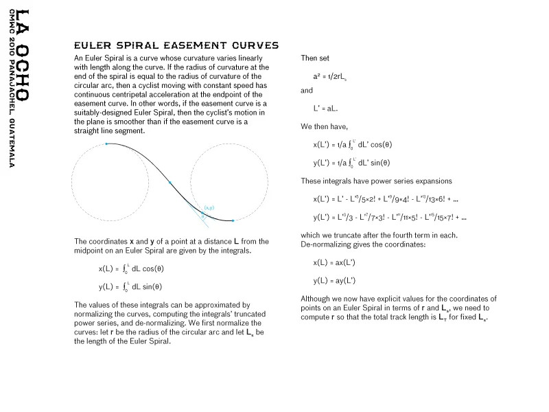 Euler Spiral Easement Curves