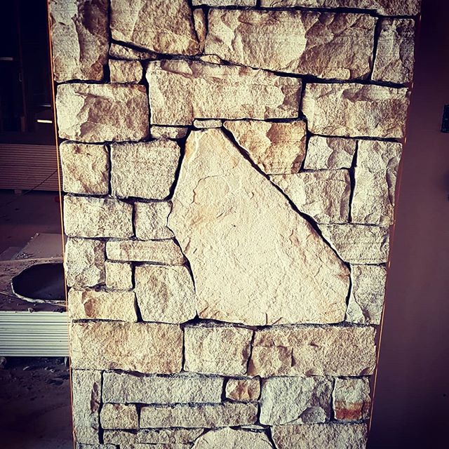 stone post. #naturalstone #custom #drystack. #rusticstone