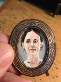 1 inch high portrait miniature