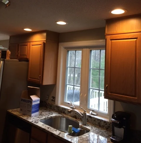 Cabinets before painting and glazing 