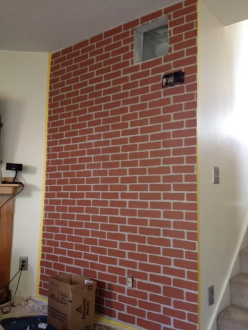 The "base" brick painting complete