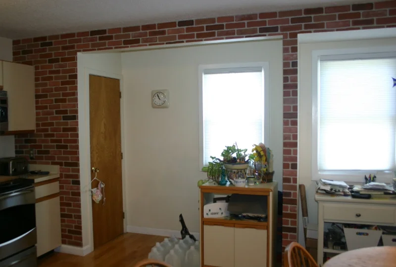 The completed kitchen wall