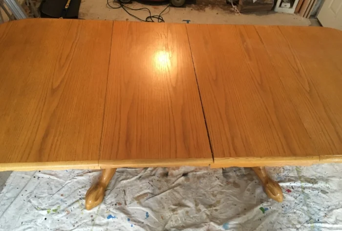 Dining table finish before