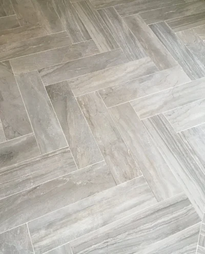The new tile floor