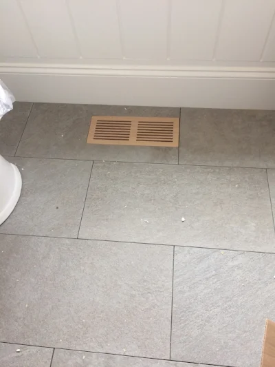 Powder room before