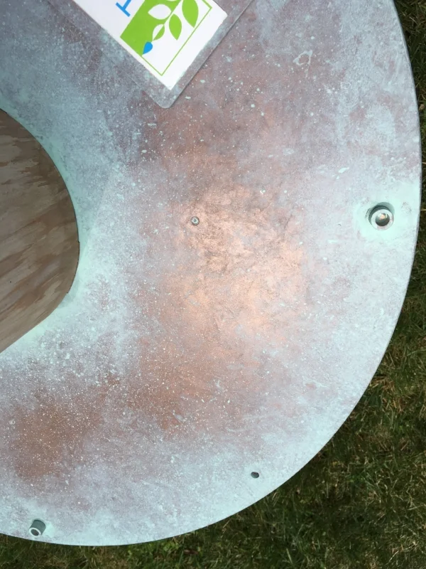 The lid showing that shiny and dull look