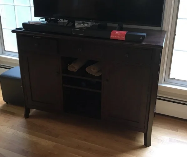 The cabinet before painting