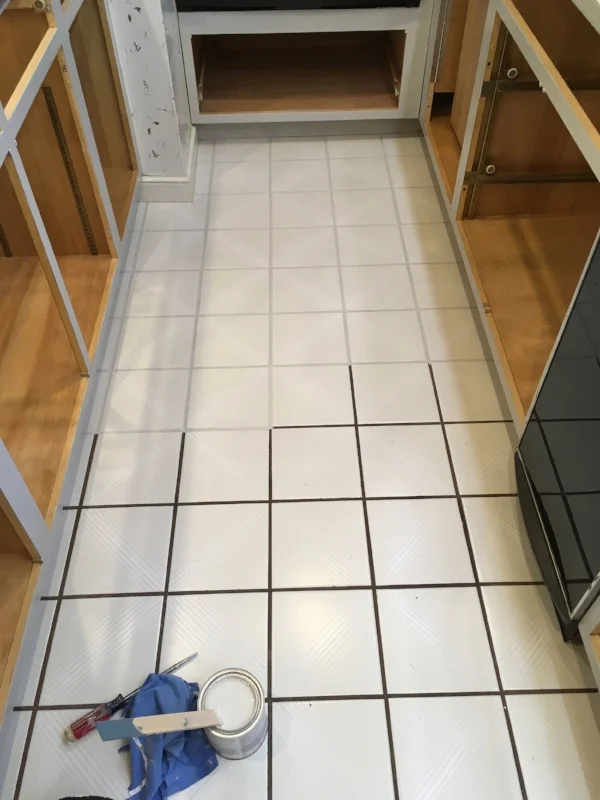 The floor in progress
