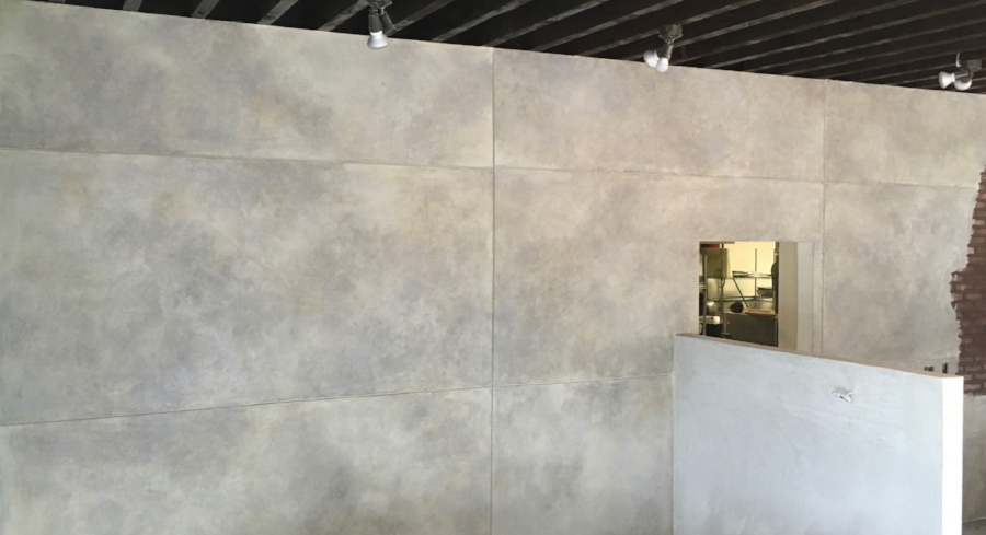Faux Painting A Concrete Wall Blackbeak Studios - Faux Concrete Wall Plaster