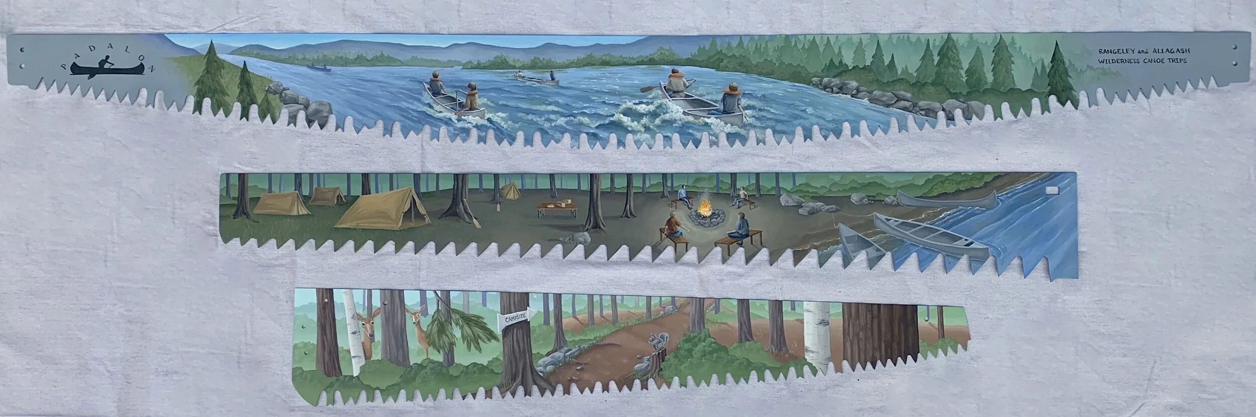 6', 4' and 3' custom painted saw blades