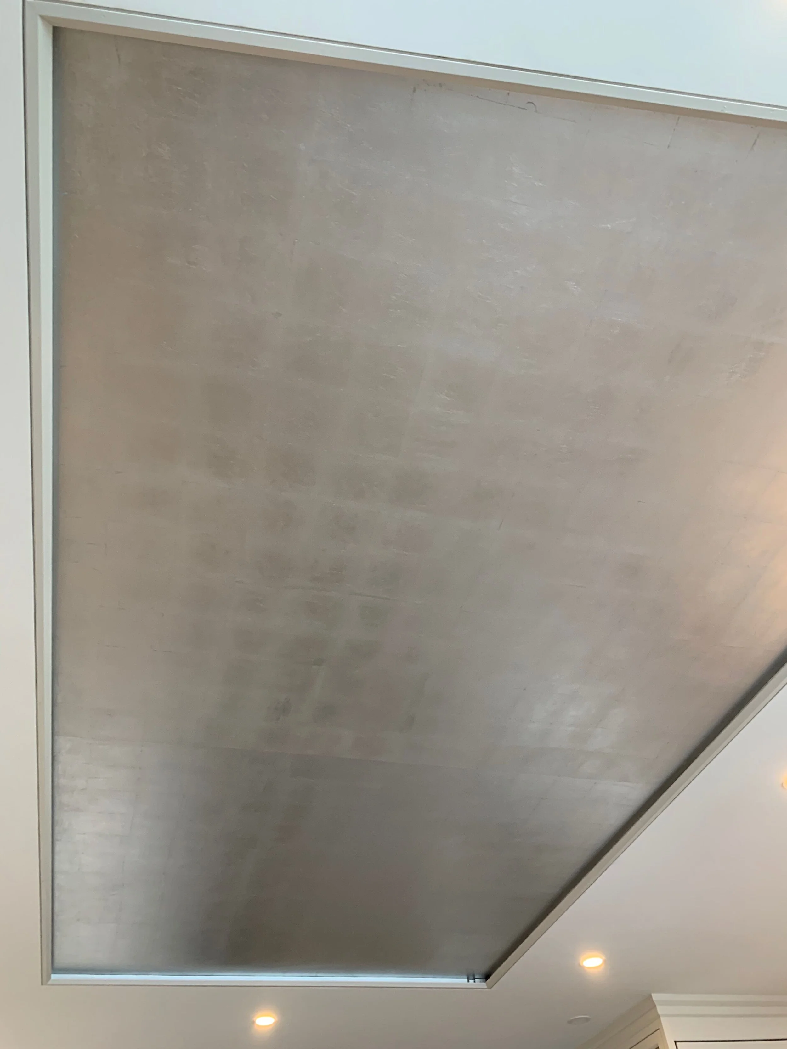 Silver leaf ceiling