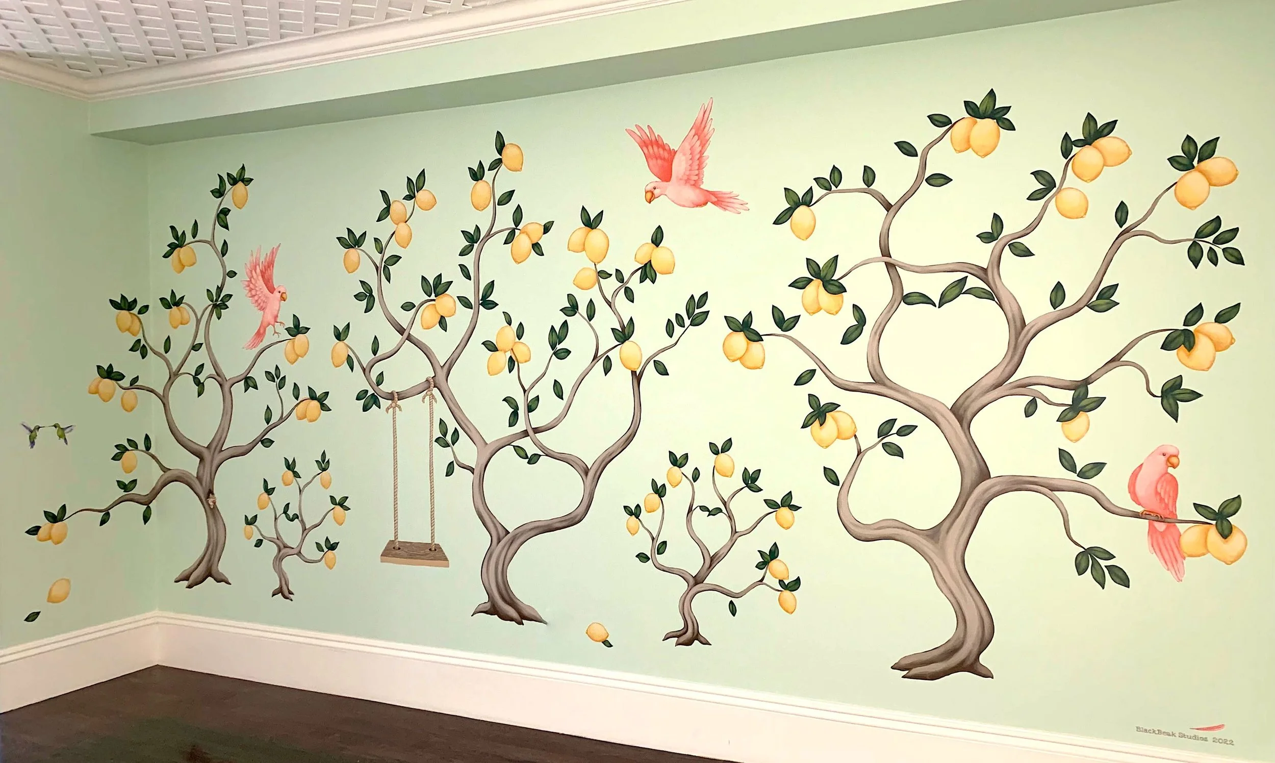 Kid's room mural in Brookline, MA