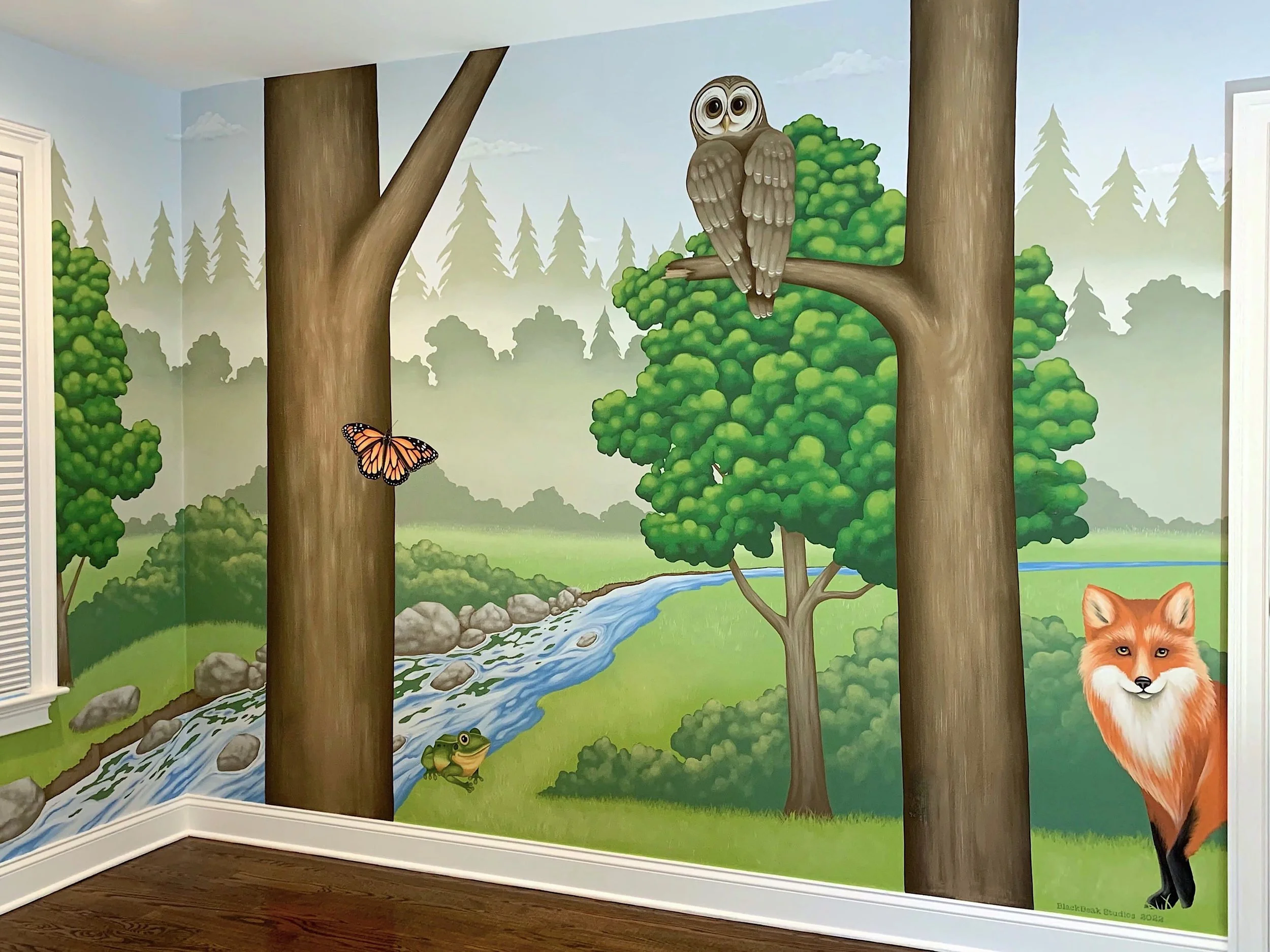 2-wall nursery mural