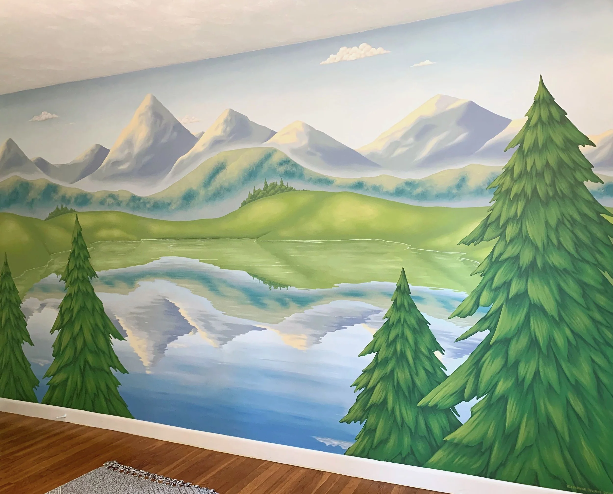 Kid's Room Mural in Franklin, MA