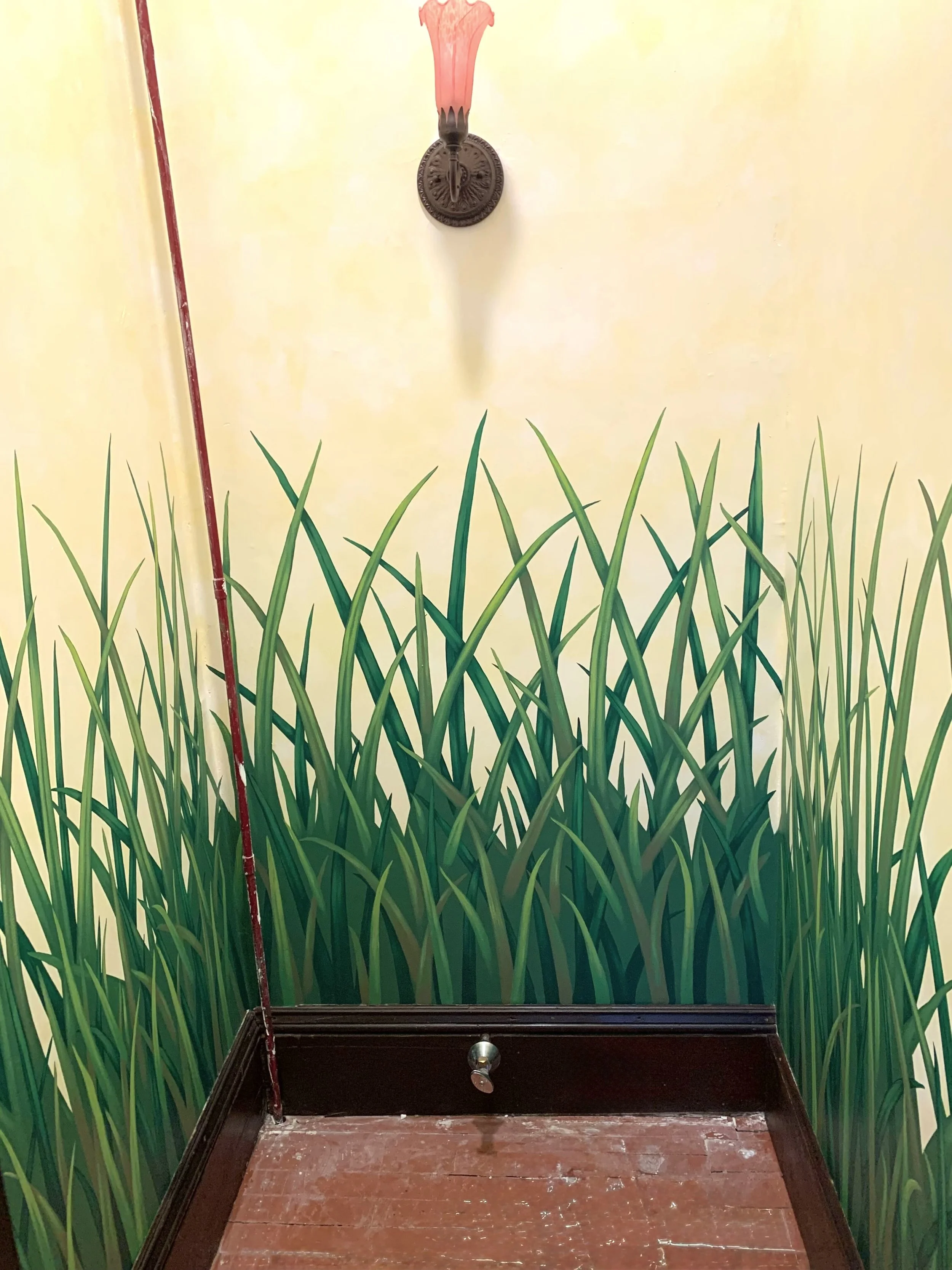 Powder room mural in Somerville, MA