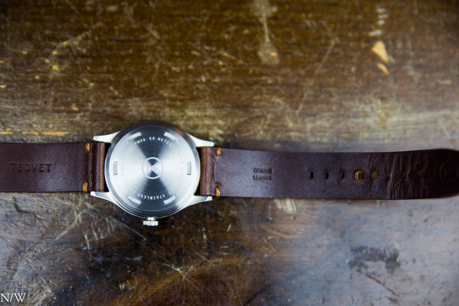 Tsovet JPT PW36 Blue Dial Watch with Brown Leather Strap Tsovet JPT-PW 36 - Gunmetal/Rouille | undefined | Huckberry main image 2