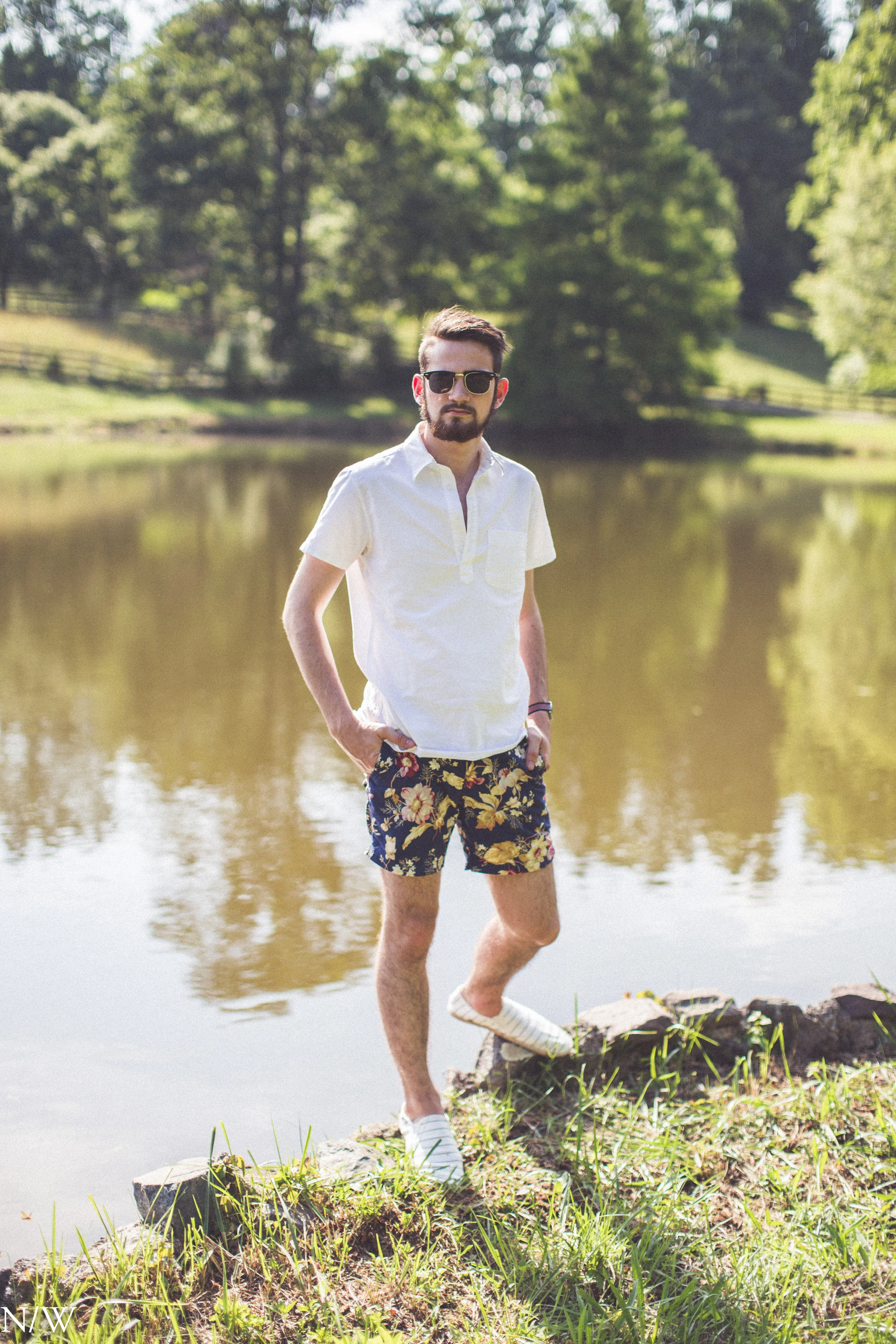 Shoes, Shirt, Swim Trunks: Jcrew 