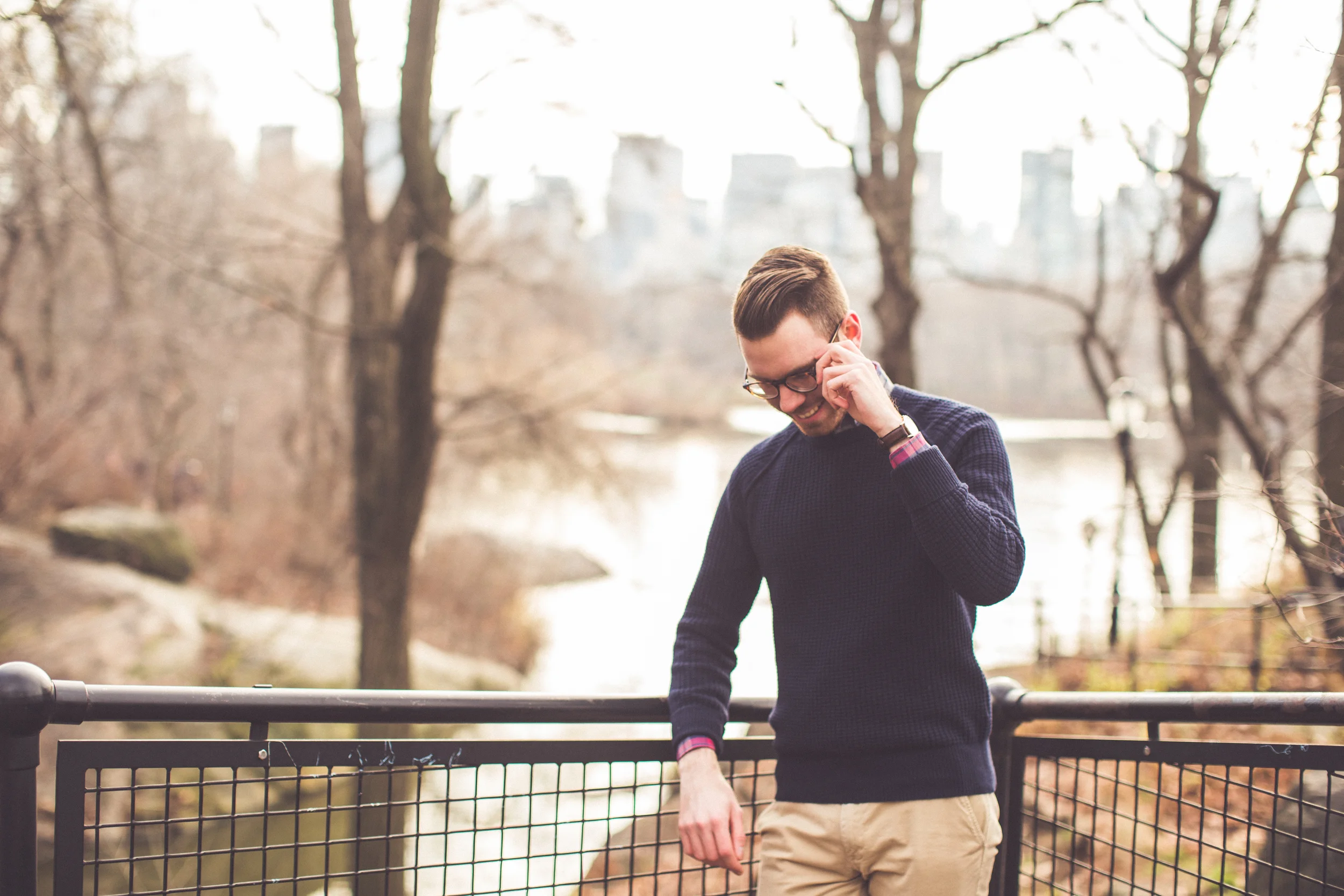 Pants: Brooks Brothers Red Fleece, Sweater: Banana Republic, Shirt: Ledbury, Watch: Daniel Wellington, Glasses: Ralph Lauren, Photo: Taylor Camp