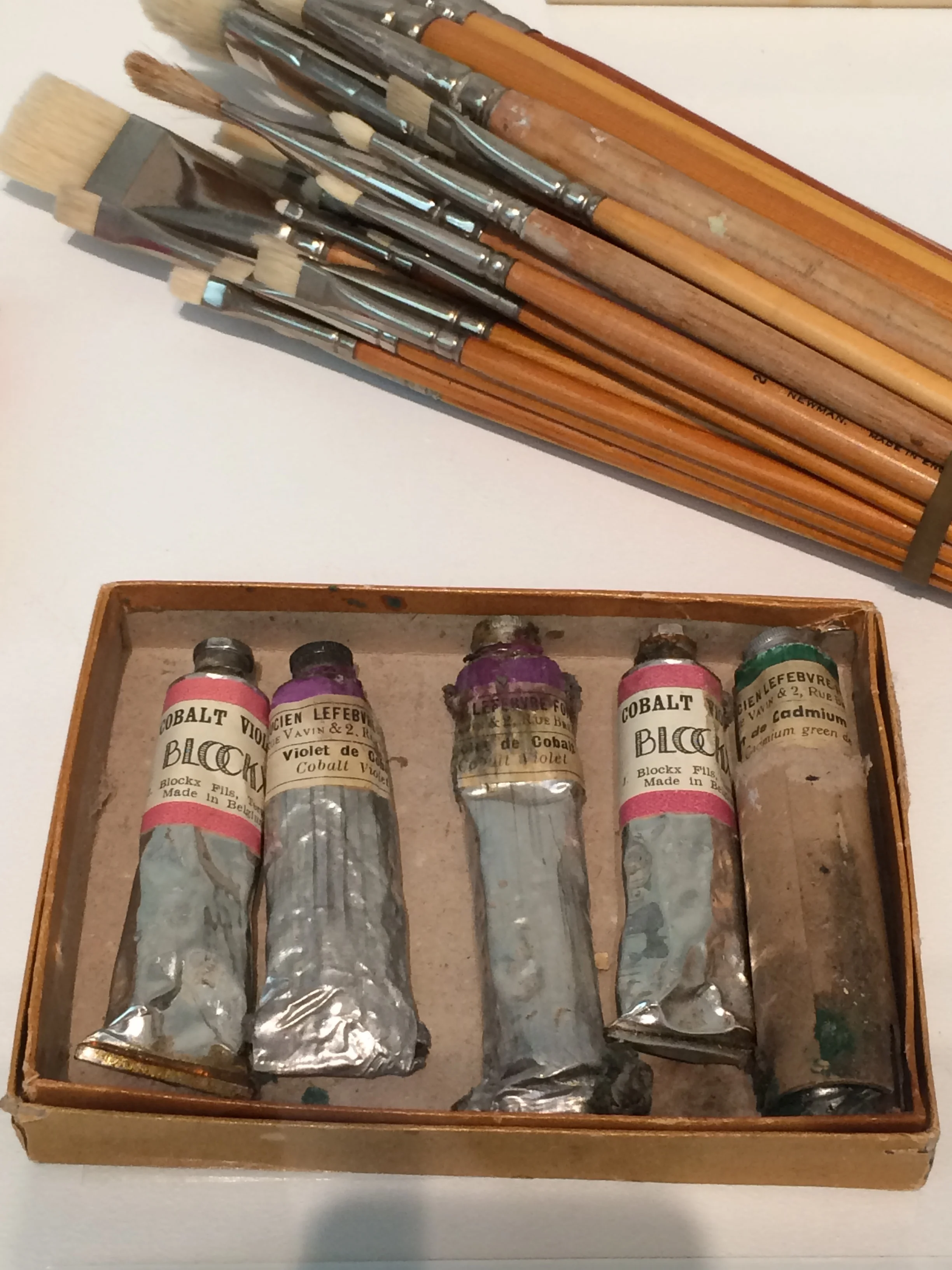 O'Keeffe paints and brushes. Georgia O'Keeffe Museum, Santa Fe.