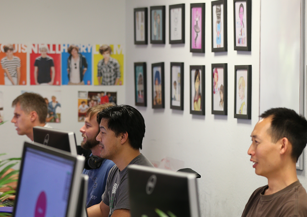 One of our (many) fanart-covered walls. 