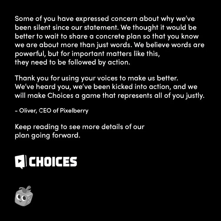 Representation at Pixelberry
