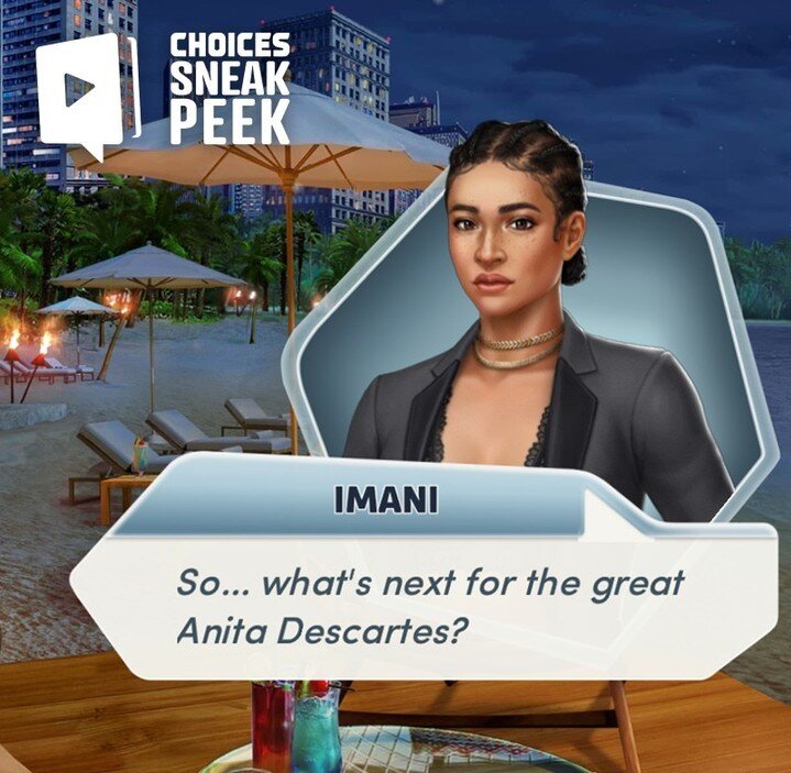 Okay, but what about... what's next for Anita and Imani? 🤔 Find out in tomorrow's Wide Release series finale of Getaway Girls! 🌴
.
.
.
#playchoices #getawaygirls #widerelease #romance #drama #love #adventure #bookstagram #choices #visualnovel #narr