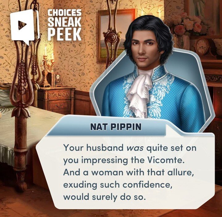 Nat, you're making us blush! 👀 It's swooning time in tomorrow's new Wide Release chapter of The Duchess Affair! 🥰 💌
.
.
.
#playchoices #sneakpeek #theduchessaffair #widerelease #romance #drama #love #adventure #steamy #mystery #bookstagram #choice