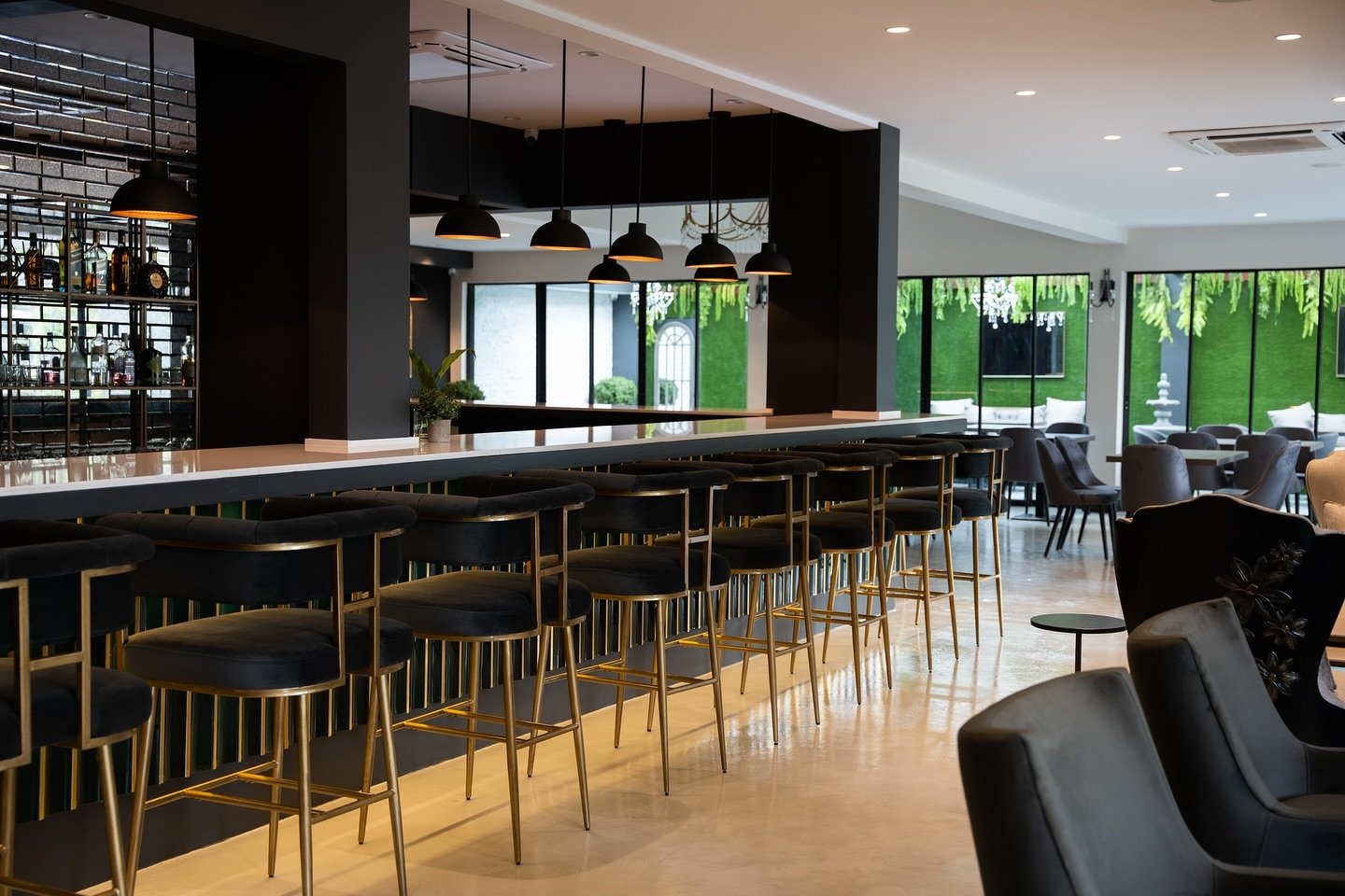 #beforeandafter The Bar &amp; Lounge ~ The Ivy #cmidinteriordesign 

Photography by @scrollmediatt