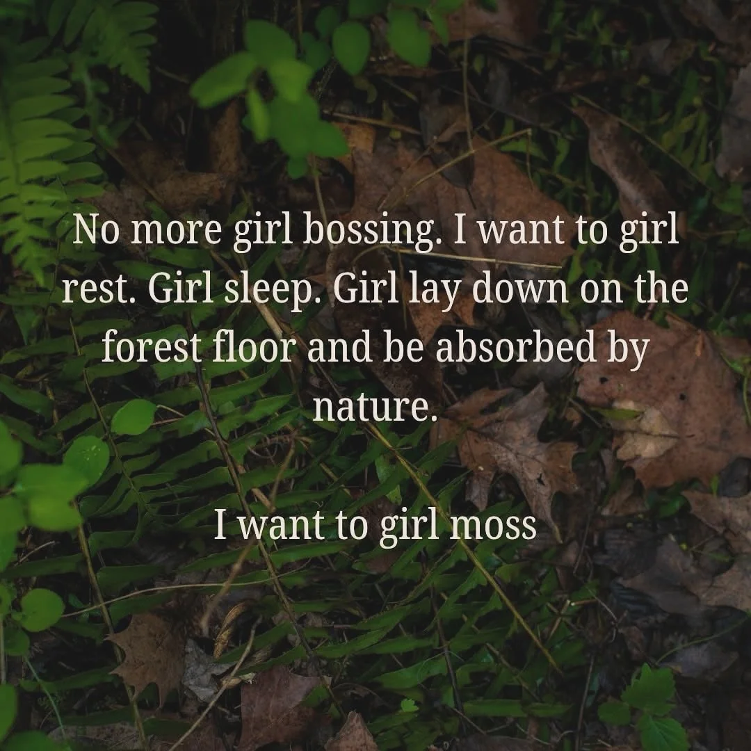 Brb&hellip;in my girl mossing era 🌱