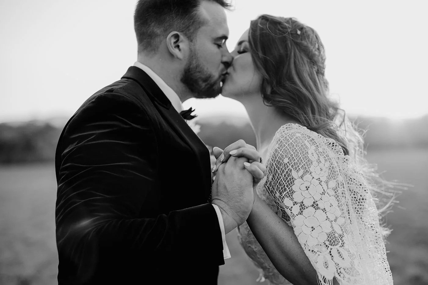 Jen and Bren black and white kiss .jpg