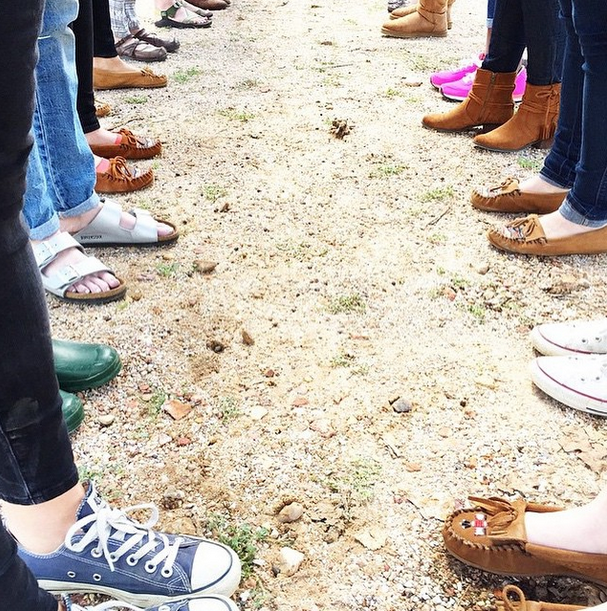 Photo by Miranda. Imagine walking down this line, eye closed, as people whispered words to describe you. I felt so known at the end of this and so thankful for the new refrain that echoes in my head, replacing self-doubt and unfounded fears.