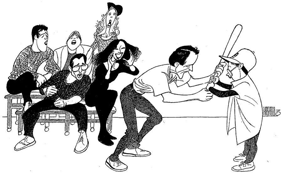 Al Hirshfeld's caricature from The New York Times