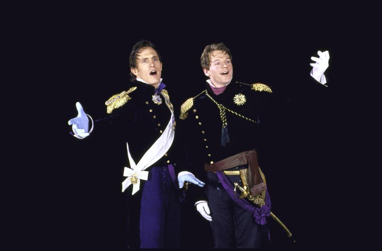 Robert Westenberg and Dean Butler in Into the Woods .