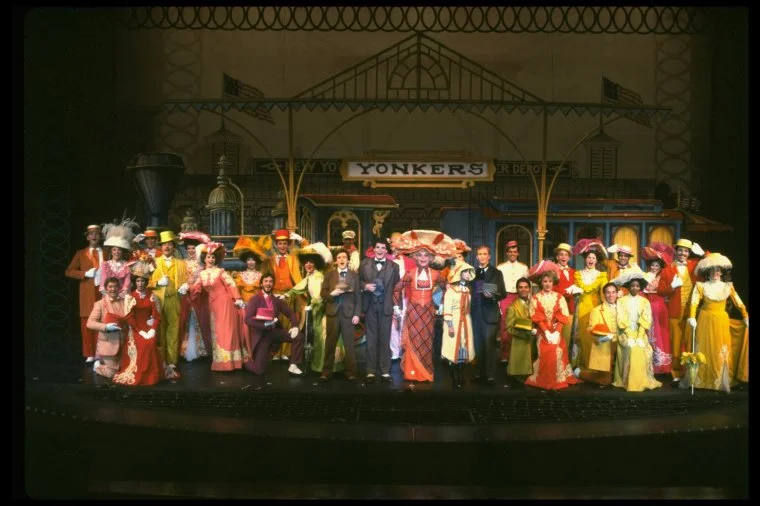 Carol Channing leads the company of Hello, Dolly! in "Put On Your Sunday Clothes"