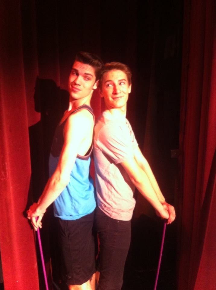 The Plain Great Players Brendon Dalton and Nick Wright rehearse for a production of Godspell