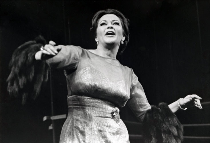 Yvonne De Carlo sings "I'm Still Here" in Follies .