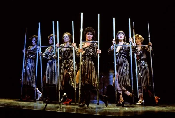 The six merry murderesses of the Cook County Jail. Chita Rivera and Company sing "The Cell Block Tango"